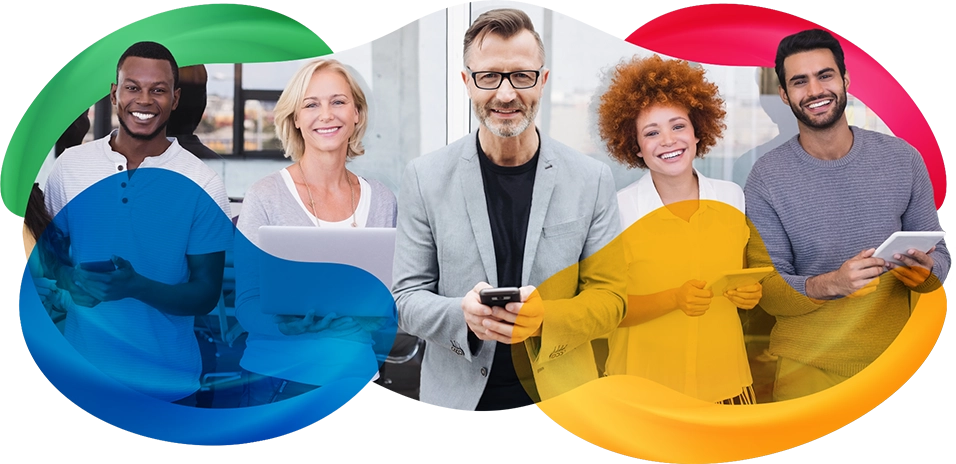Image of four business people looking at the camera.